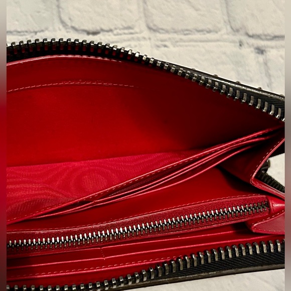 EUC Christian Louboutin Brown Zippy Long Wallet With Box & Dust Bag - Picture 15 of 16